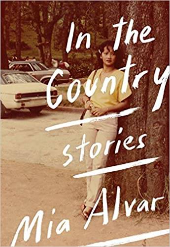 "In the Country" book cover with sepia colored photo of a person leaning against a tree.